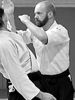 Benoît Mayjonade en pratique d'aïkido